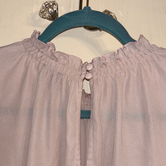 Express Light Pink Ruffle Blouse - Picture 5 of 6